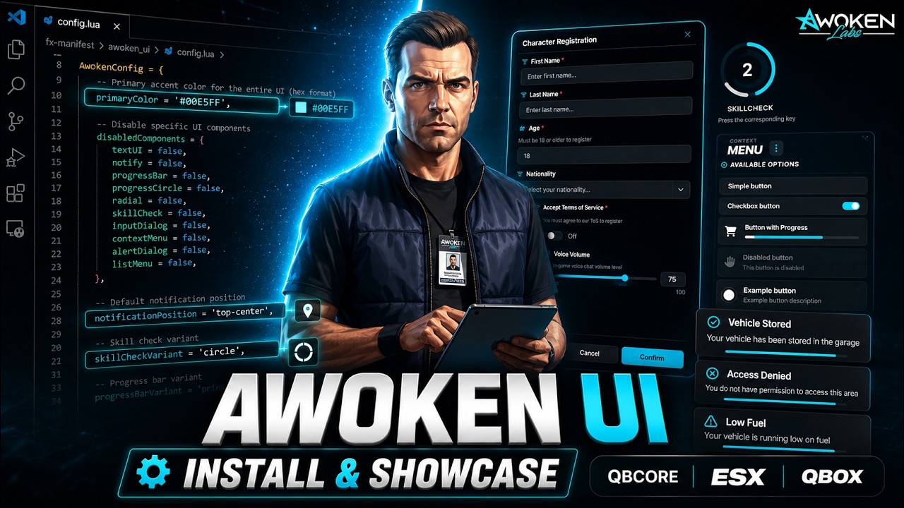 Ox Lib Restyle The BEST Ox_Lib Redesign for FiveM | Awoken UI Pack Install & Showcase ...