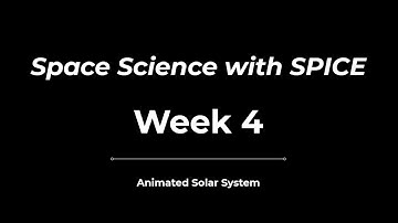 Space Science with SPICE -- Week 4: Animating a Solar System