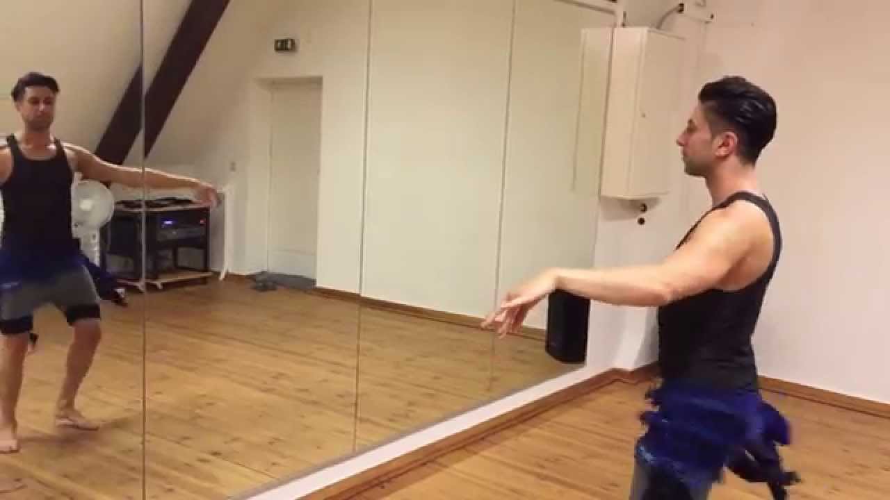 Learn Belly Dance: Bellydance Drop Kick Hagalla Turn Hip for beginners: technique and combinations.
