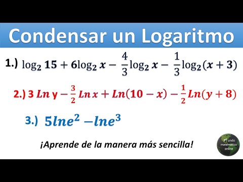 Video: ¿Qué significa condensar una expresión logarítmica?
