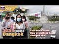 4K Bangkok Victory monument a street full of Thai nurses Lockdown State - Thailand 2021