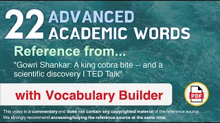 22 Advanced Academic Words Ref from \\