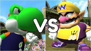 Super Mario Strikers - Yoshi vs Wario - GameCube Gameplay (720p60fps)