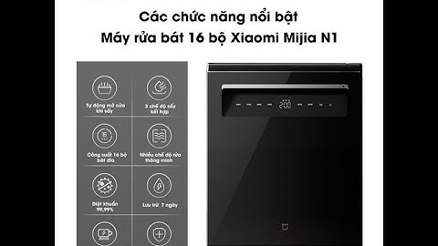 [HƯỚNG DẪN SỬ DỤNG] Bảng điều khiển Máy rửa bát rửa chén 16 bộ Xiaomi Mijia N1 Smart Dishwasher