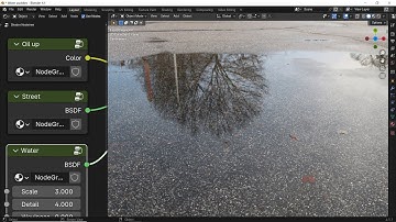 Easy Procedural Wet Surface Shader in Blender