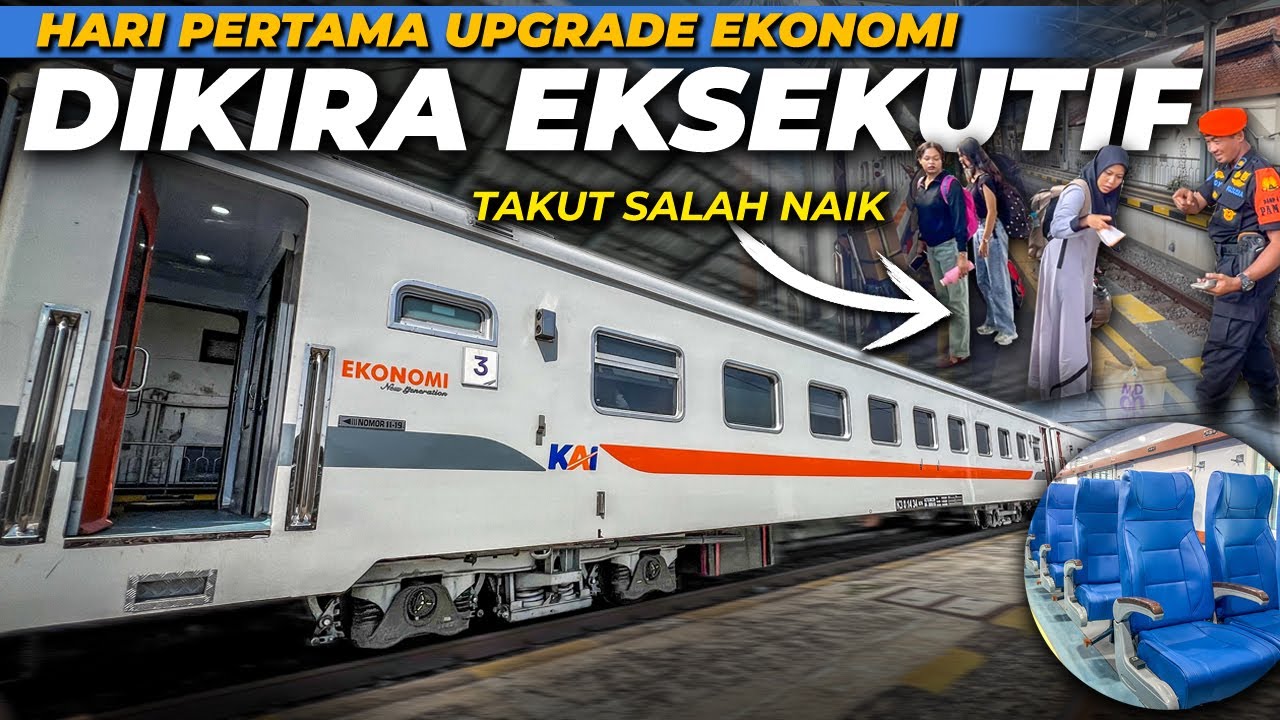 BANYAK PENUMPANG BINGUNG DIKIRA EKSEKUTIF!! Trip KA Banyubiru Ekonomi New Generation Solo - Semarang