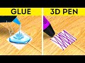 GLUE GUN vs 3D PEN || Amazing Craft Ideas