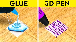GLUE GUN vs 3D PEN || Amazing Craft Ideas