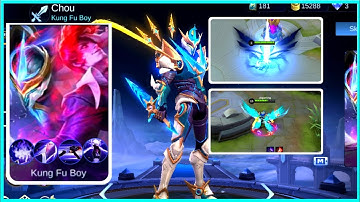 CHOU COSMIC GLEAM SKIN SCRIPT WITH LOBBY ANIMATION,SKILL EFFECTS,AND FRAME MOBILE LEGENDS