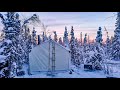 Freezing canvas tent jobs in the cold Canadian winter