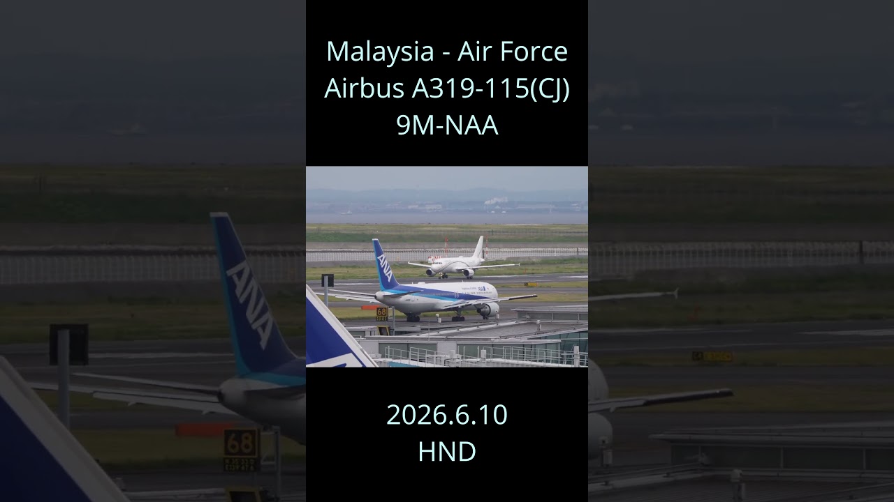 Malaysia - Air Force A319 Haneda Airport '26/6/10 #a319 #malaysiaairforce