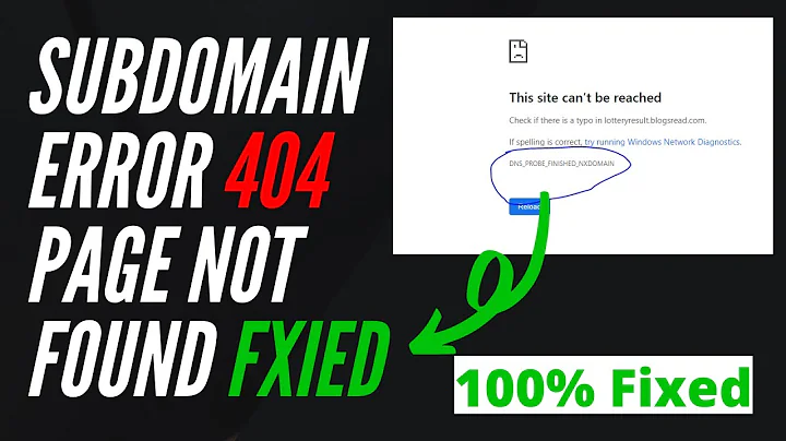 Subdomain Page Error Not Found 404 | Problem Fixed