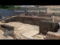 Completing the Sleeper retaining wall - Garden Project