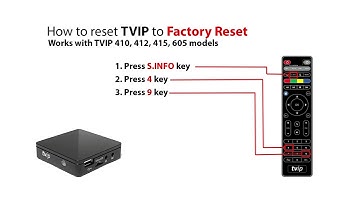 How to reset TVIP 410, 412, 415, 605 to Factory Reset