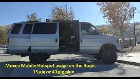 Simple Mobile Moxee wifi hotspot van life review internet on a road trip usage 15 or 40 gig plan