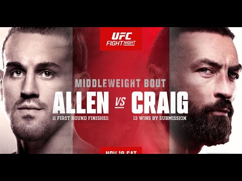 Видео: UFC Fight Night: Allen vs Craig Разбор и прогнозы на бои главного карда