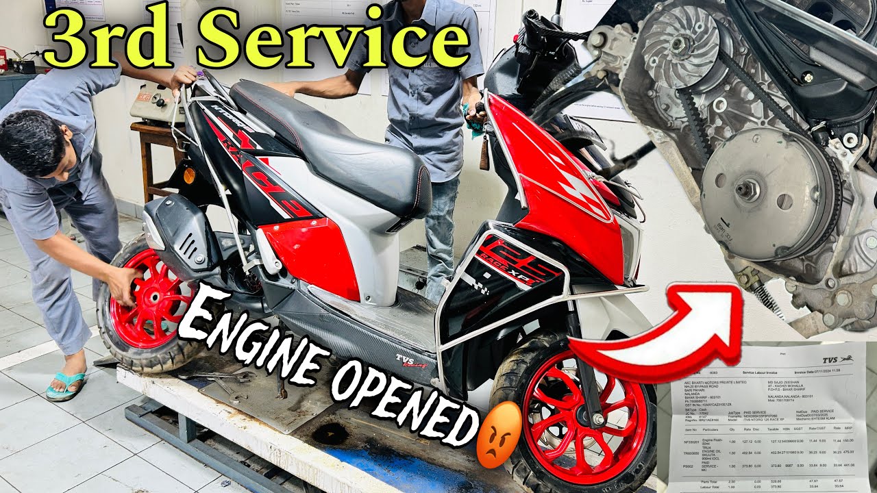 Tvs Ntorq 125 Race Xp 3rd Service🔥 [Cost,Experience]