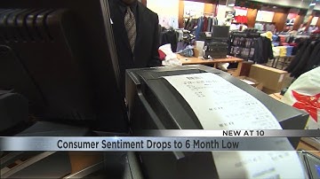 Consumer sentiment drops to 6 month low