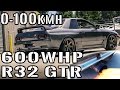 R32 GTR 0-100kph 0-60mph Nissan Skyline Flames Twin Turbo 600hp Skyline Test Review EP#27