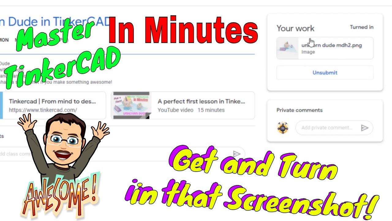 Simple Unicorn Dude Screenshot Steps! Master Tinkercad in Minutes YouTube