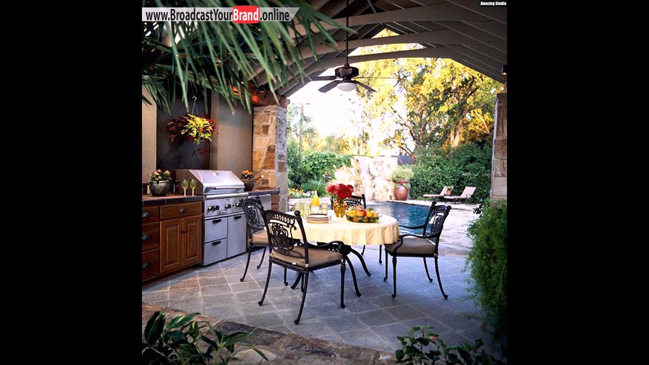 Garten mit pool gestalten outdoor küche youtube