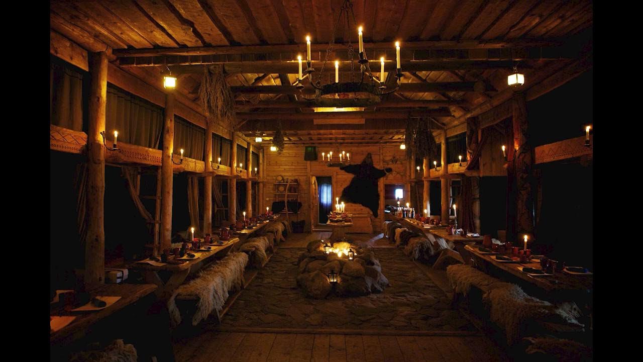 Viking Long Hall /Fireplace with Crackling and Ambiance, for Sleeping Or Study Viking Long Hall /Fireplace with Crackling and Ambiance, for Sleeping Or Study