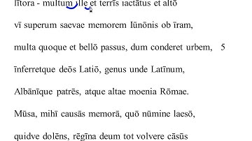 Aeneid 1.1-11 recitation