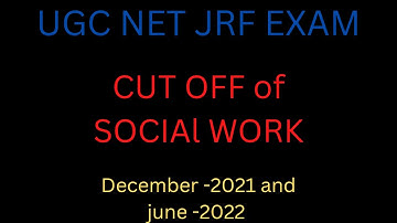 Cut off marks || Social work