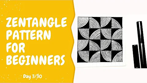 Day 3/30 Zentangle pattern challenge for beginners.How to draw Zentangle art#art #drawing #zentagle