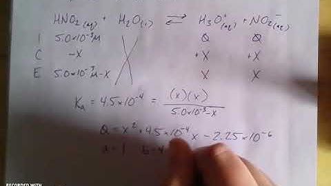 Ka ICE Box with Quadratic Equation