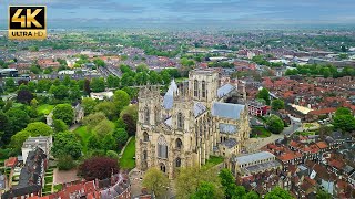 York From The Air | Beautiful Aerial Footage of York Minster and the City Walls.