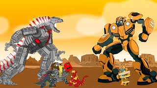 GODZILLA & KONG .Vs Robot Optimus Transformers: Size Comparison | GODZILLA CARTOON Movies