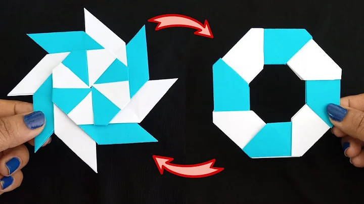Origami Transforming Ninja Star No Glue No Tape | How to make a Transforming a Ninja Star
