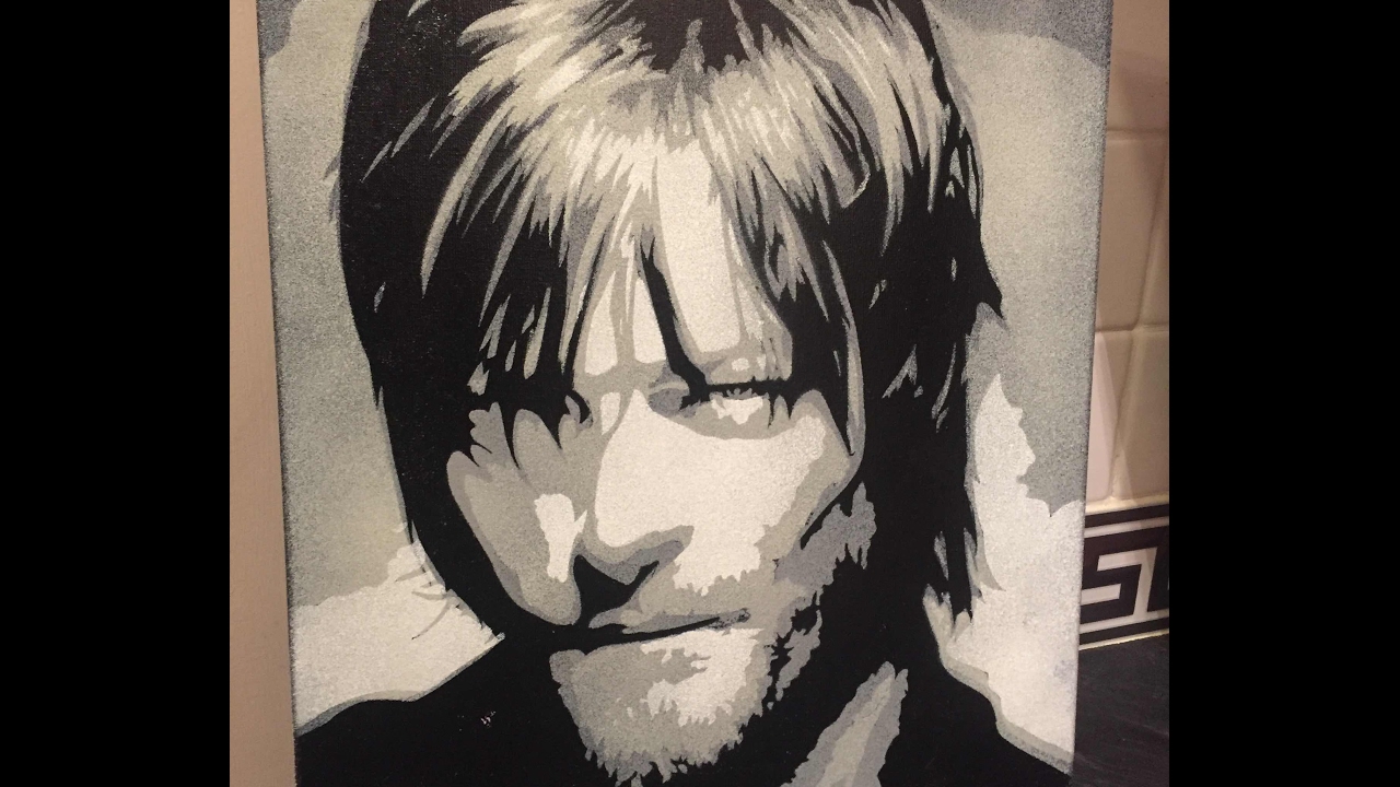 walking dead daryl stencil