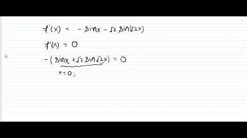 The number of values of x where the function f(x) = cosx + cos(√2x) attains its maximum is