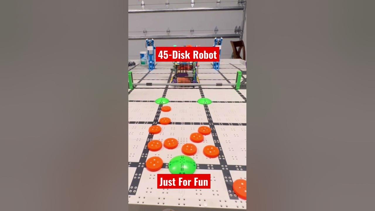 45-Disk Robot, VEX IQ Slapshot. Flying Cheese #robotics #vexiq #