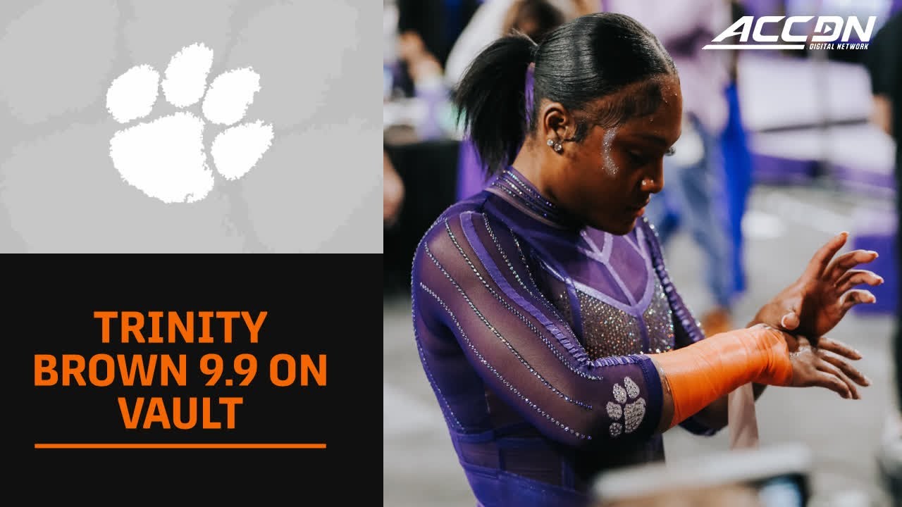 Clemson's Trinity Brown Records Tigers' 1st 9.9 On Vault