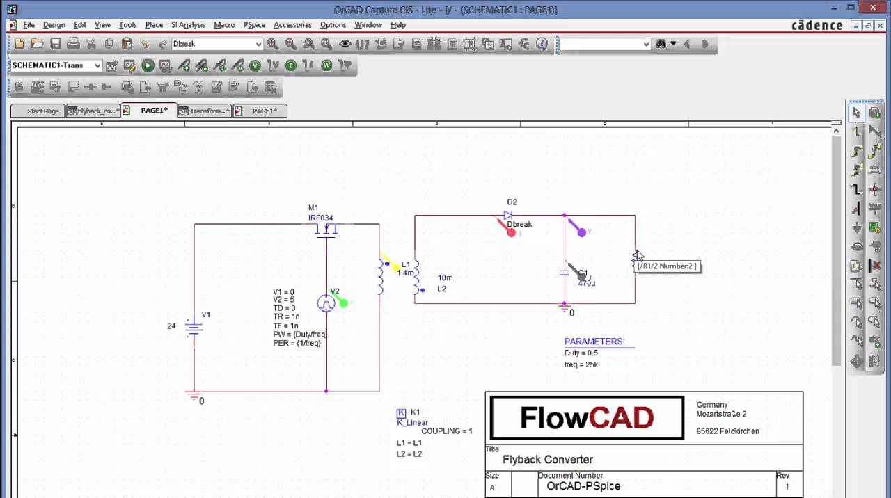 Flyback converter design in pspice tutorials Flyback converter design in pspice tutorials