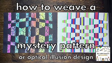 How to Weave an Optical Illusion Design with Paper Step by Step | Art for Kids