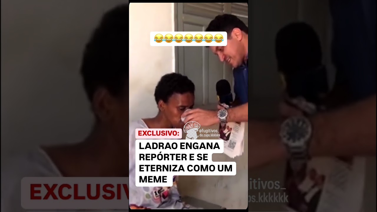 Ladrão engana repórter e vira meme