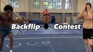 Pro Gymnast Backflip Contest 🤯