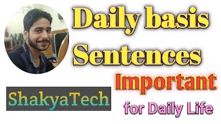 Daily basis Sentences || Hindi to English || Daily use Sentences || Daily Life Sentences