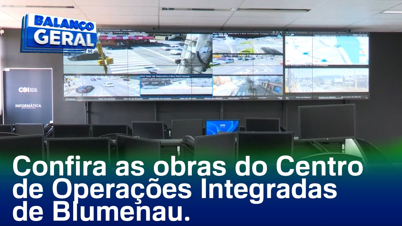 Segurança pública: confira o andamento das obras do Centro de Operações Integradas de Blumenau. - Foto