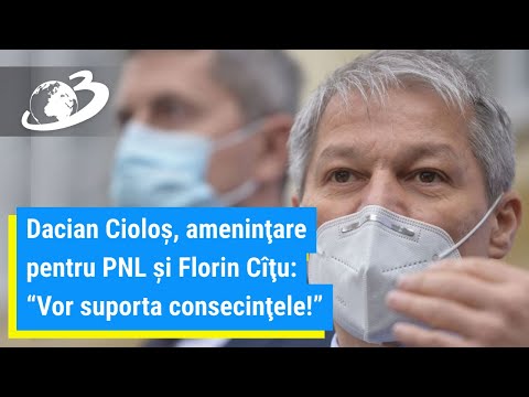 Dacian Cioloş, ameninţare pentru PNL şi Florin Cîţu: Vor suporta consecinţele!