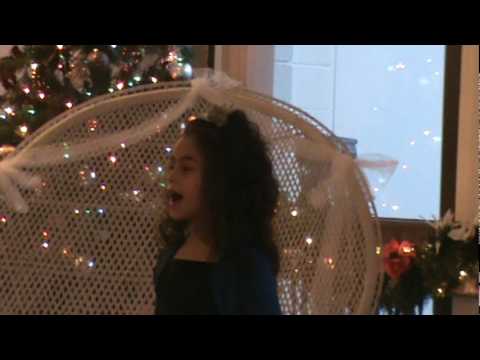 CECELIA GIOVANNA SINGING SANTA CLAUS IS COMING TO TOWN 12-6-09