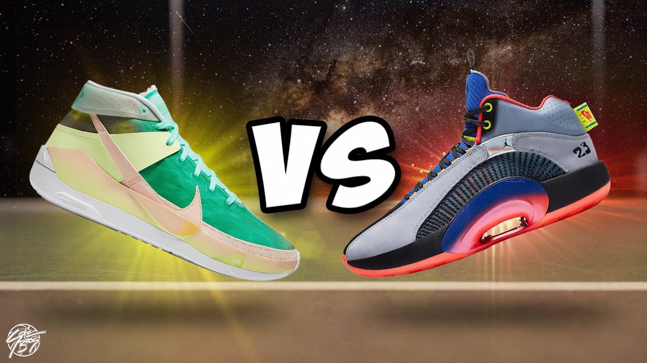 violación realce Temporizador Nike KD 13 vs Air JORDAN 35! - YouTube