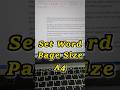 How to Size A4 in Word, Page Size Change, A4 Size Word Page, Word Tutorial