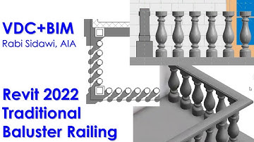 Revit 2022 Traditional Baluster Railing 4K