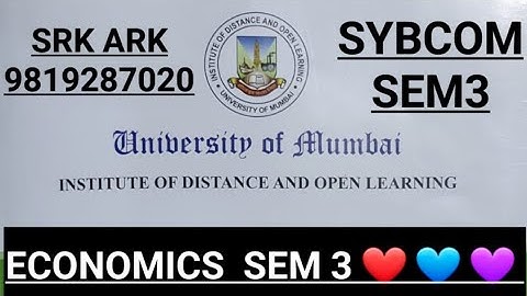 2025 IMPORTANT QUESTIONS SYBCOM SEM 3 Economics Mcq MUMBAI UNIVERSITY IDOL SRK ARK SIR | CARETAKER