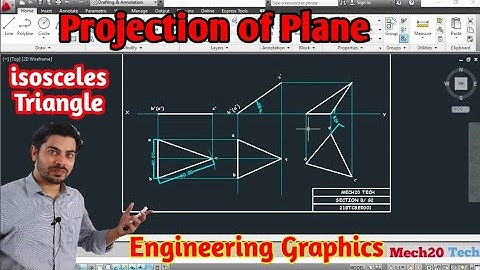 Projection of Plane isosceles triangle inclined to HP and VP and resting on HP Engineering graphics